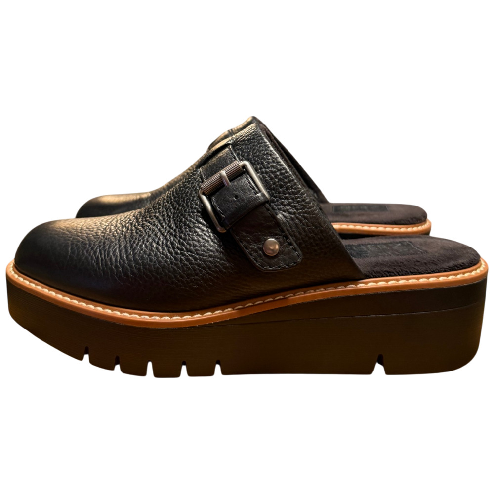 NATURALIZER Wayde Women's 7M Black Leather Mule Casual Shoes Comfort